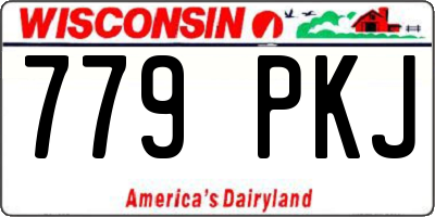 WI license plate 779PKJ