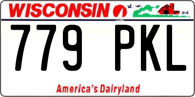 WI license plate 779PKL