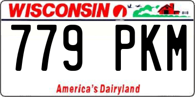 WI license plate 779PKM