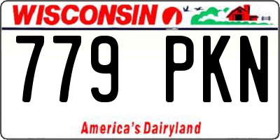 WI license plate 779PKN