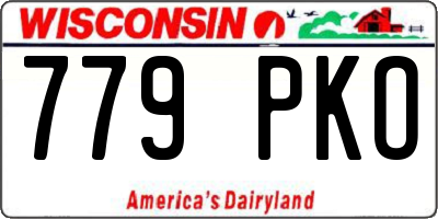 WI license plate 779PKO