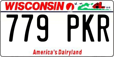 WI license plate 779PKR