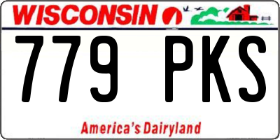 WI license plate 779PKS