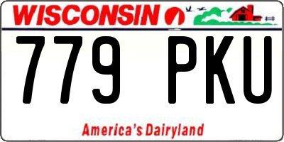 WI license plate 779PKU
