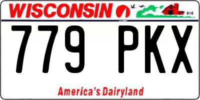 WI license plate 779PKX