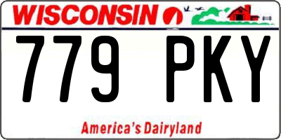 WI license plate 779PKY