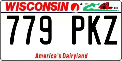 WI license plate 779PKZ