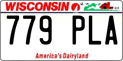 WI license plate 779PLA