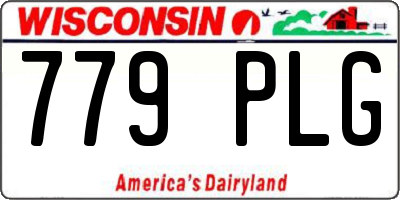 WI license plate 779PLG