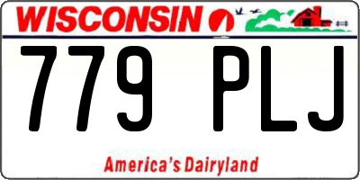 WI license plate 779PLJ
