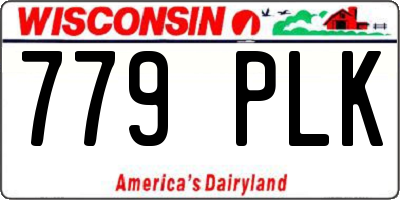 WI license plate 779PLK