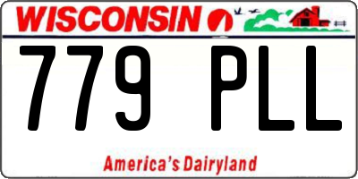 WI license plate 779PLL