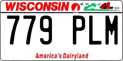 WI license plate 779PLM