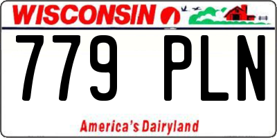 WI license plate 779PLN