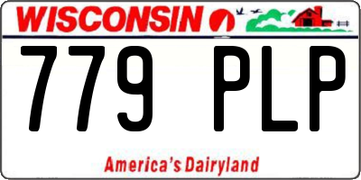 WI license plate 779PLP