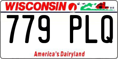 WI license plate 779PLQ