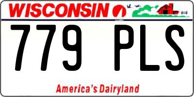 WI license plate 779PLS