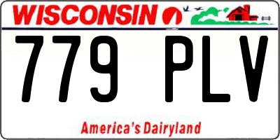 WI license plate 779PLV