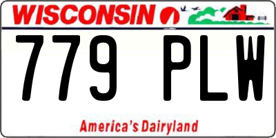 WI license plate 779PLW