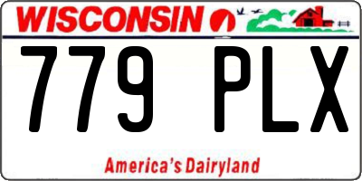 WI license plate 779PLX