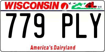 WI license plate 779PLY