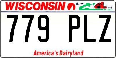 WI license plate 779PLZ