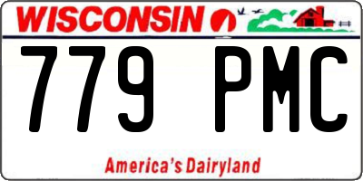 WI license plate 779PMC