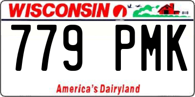 WI license plate 779PMK