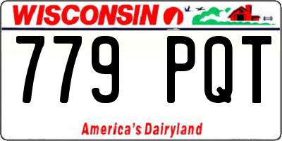 WI license plate 779PQT