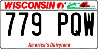 WI license plate 779PQW