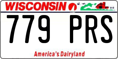 WI license plate 779PRS
