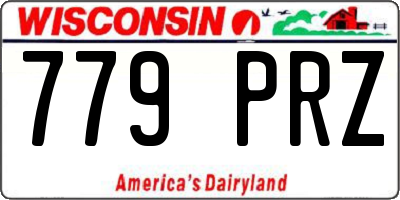 WI license plate 779PRZ