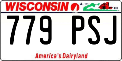 WI license plate 779PSJ