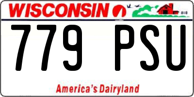WI license plate 779PSU