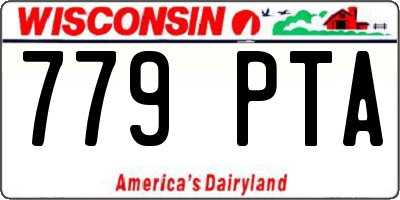WI license plate 779PTA
