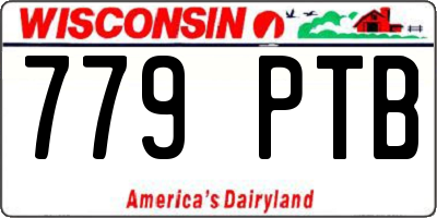 WI license plate 779PTB
