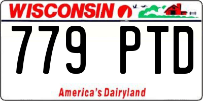 WI license plate 779PTD