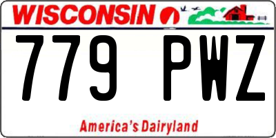 WI license plate 779PWZ