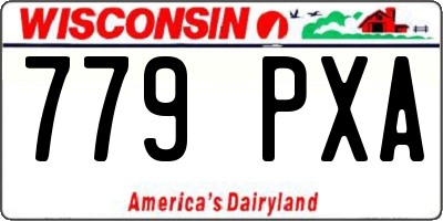 WI license plate 779PXA