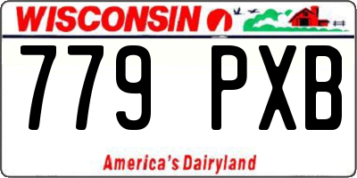WI license plate 779PXB