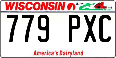 WI license plate 779PXC