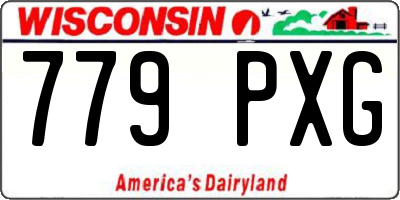 WI license plate 779PXG