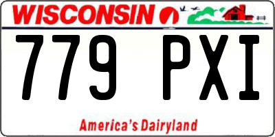 WI license plate 779PXI