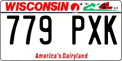 WI license plate 779PXK