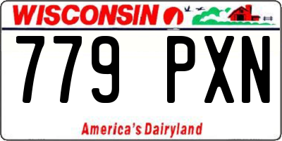 WI license plate 779PXN
