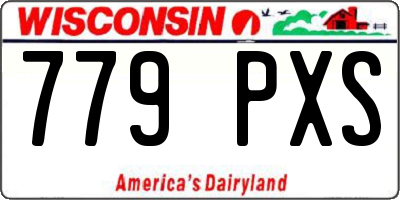 WI license plate 779PXS