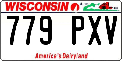 WI license plate 779PXV