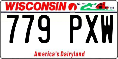 WI license plate 779PXW