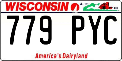 WI license plate 779PYC