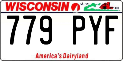 WI license plate 779PYF